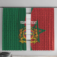 Personalised Morocco Window Curtain Moroccan Green Star With Moorish Pattern - Wonder Print Shop