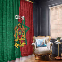 Personalised Morocco Window Curtain Moroccan Green Star With Moorish Pattern - Wonder Print Shop