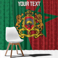 Personalised Morocco Window Curtain Moroccan Green Star With Moorish Pattern - Wonder Print Shop