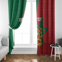 Personalised Morocco Window Curtain Moroccan Green Star With Moorish Pattern - Wonder Print Shop