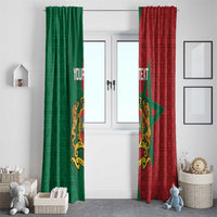 Personalised Morocco Window Curtain Moroccan Green Star With Moorish Pattern - Wonder Print Shop