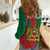 Personalised Morocco Women Casual Shirt Moroccan Green Star With Moorish Pattern - Wonder Print Shop
