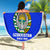 Custom Uzbekistan Football Beach Blanket 2024 Go Champions Uzbek Pattern - Wonder Print Shop