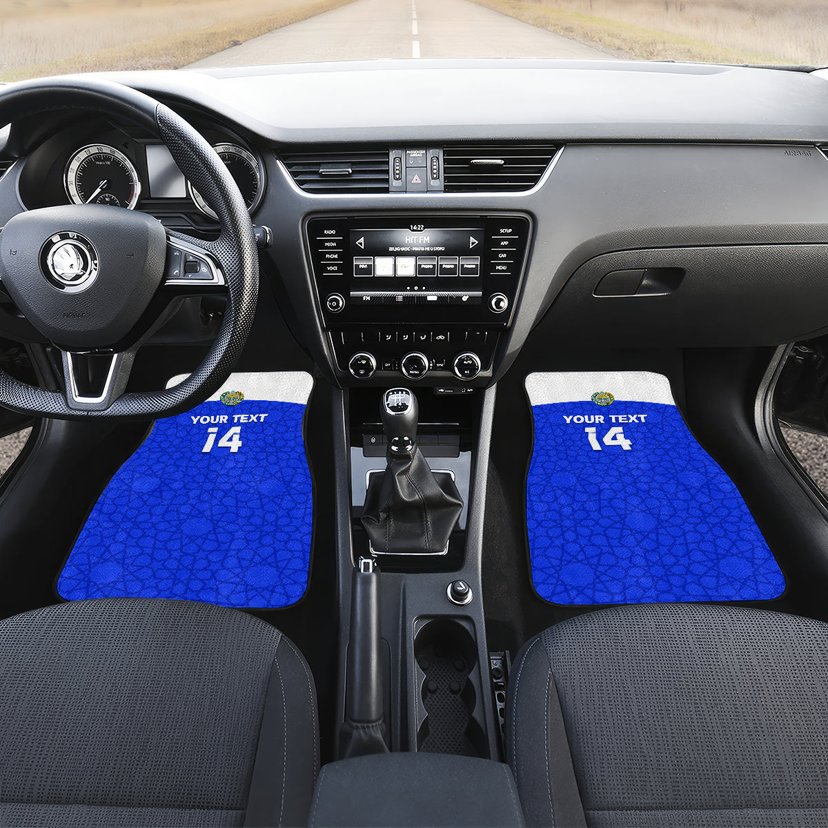 Custom Uzbekistan Football Car Mats 2024 Go Champions Uzbek Pattern - Wonder Print Shop