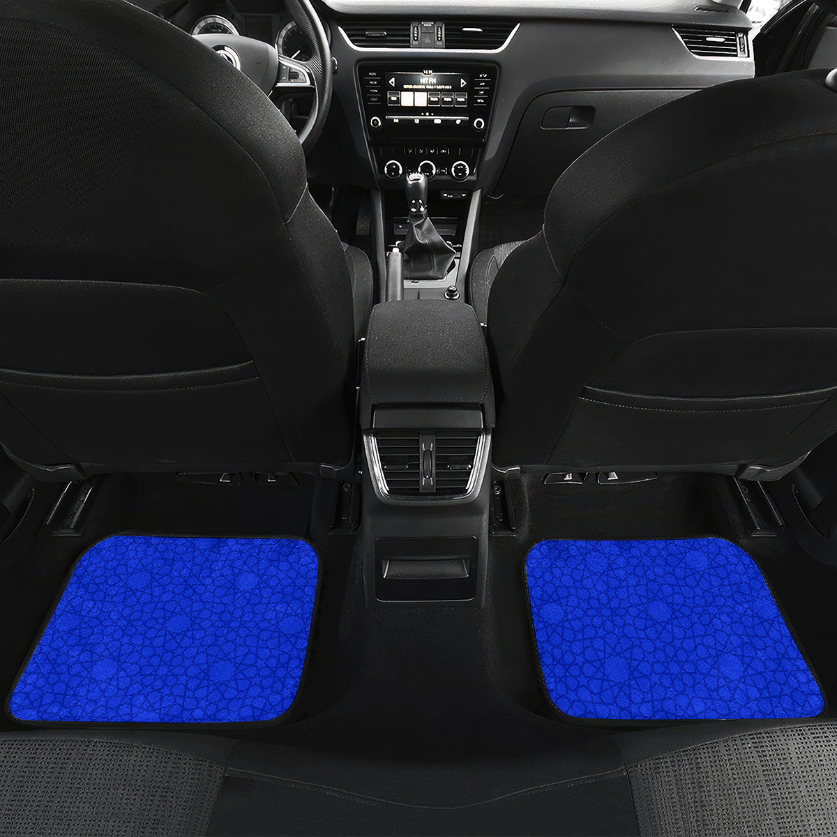 Custom Uzbekistan Football Car Mats 2024 Go Champions Uzbek Pattern - Wonder Print Shop