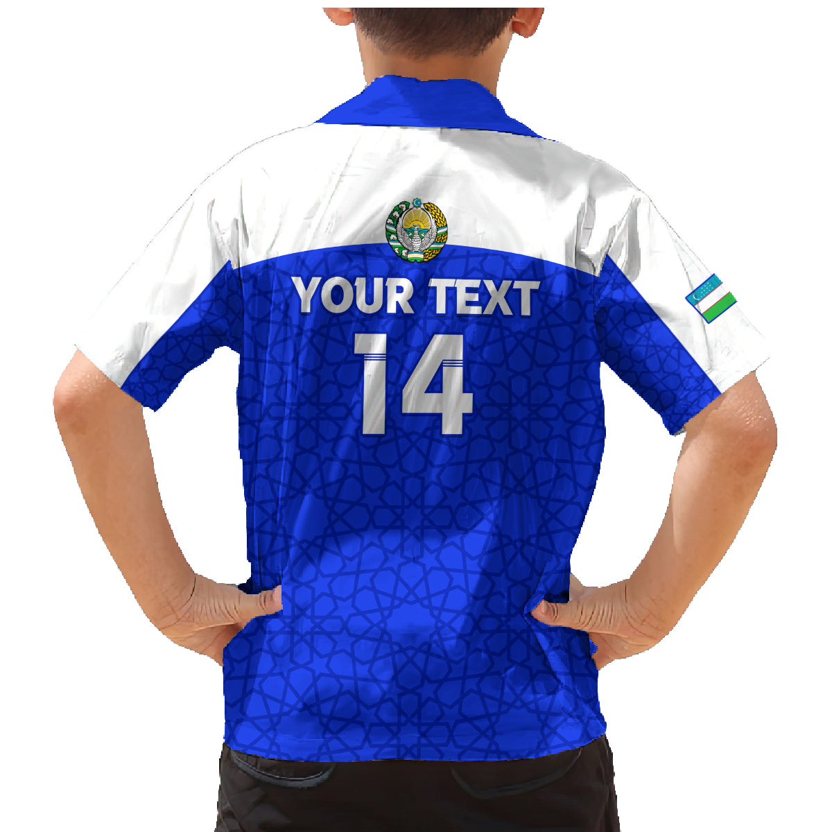 Custom Uzbekistan Football Family Matching Mermaid Dress and Hawaiian Shirt 2024 Go Champions Uzbek Pattern - Wonder Print Shop