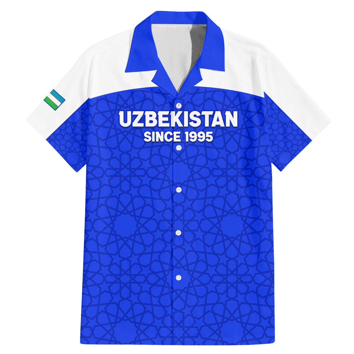 Custom Uzbekistan Football Family Matching Mermaid Dress and Hawaiian Shirt 2024 Go Champions Uzbek Pattern - Wonder Print Shop