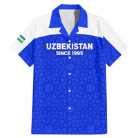 Custom Uzbekistan Football Family Matching Mermaid Dress and Hawaiian Shirt 2024 Go Champions Uzbek Pattern - Wonder Print Shop