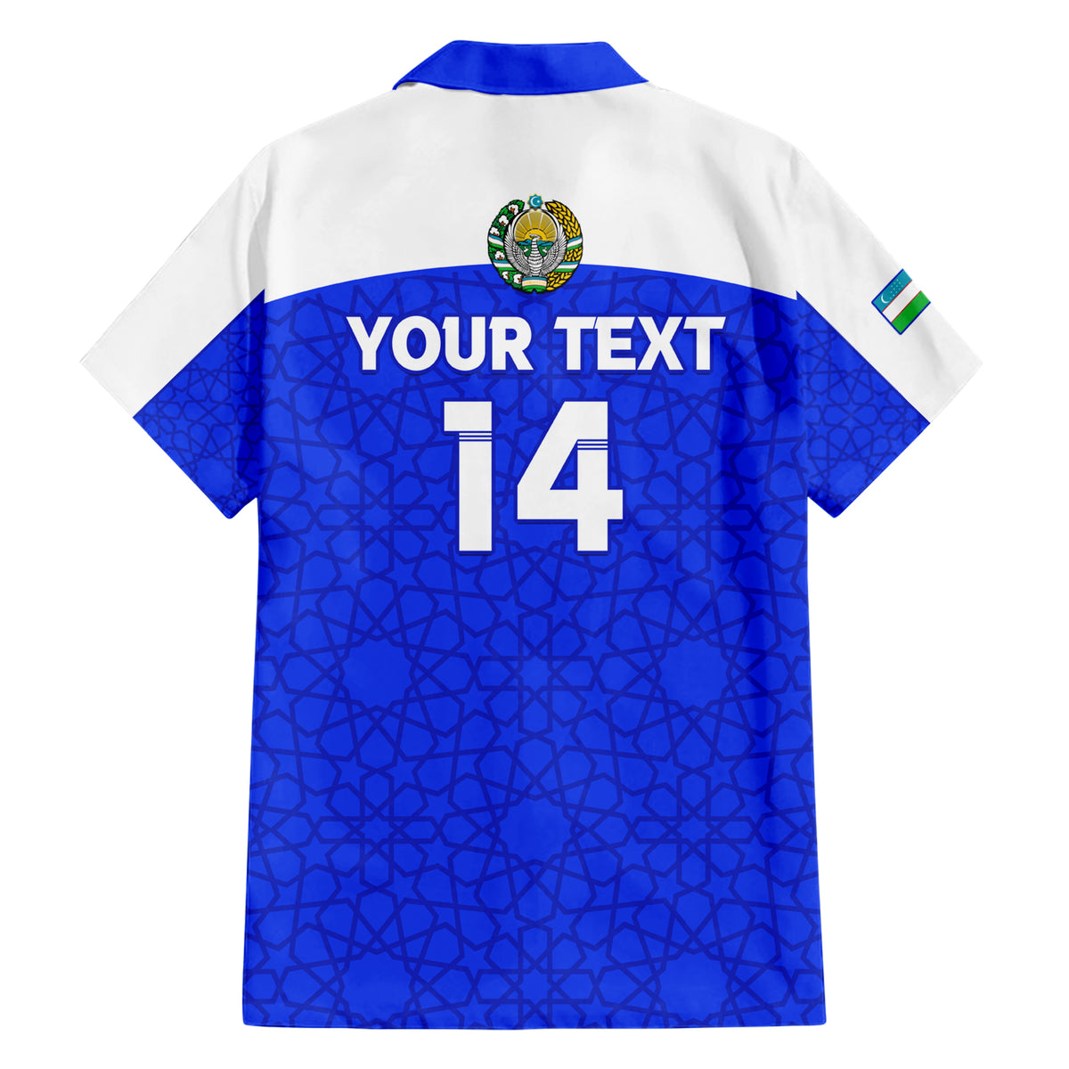 Custom Uzbekistan Football Family Matching Short Sleeve Bodycon Dress and Hawaiian Shirt 2024 Go Champions Uzbek Pattern - Wonder Print Shop