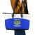 Custom Uzbekistan Football Leather Tote Bag 2024 Go Champions Uzbek Pattern - Wonder Print Shop