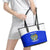 Custom Uzbekistan Football Leather Tote Bag 2024 Go Champions Uzbek Pattern - Wonder Print Shop