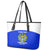 Custom Uzbekistan Football Leather Tote Bag 2024 Go Champions Uzbek Pattern - Wonder Print Shop