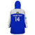 Custom Uzbekistan Football Wearable Blanket Hoodie 2024 Go Champions Uzbek Pattern - Wonder Print Shop