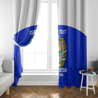 Custom Uzbekistan Football Window Curtain 2024 Go Champions Uzbek Pattern - Wonder Print Shop