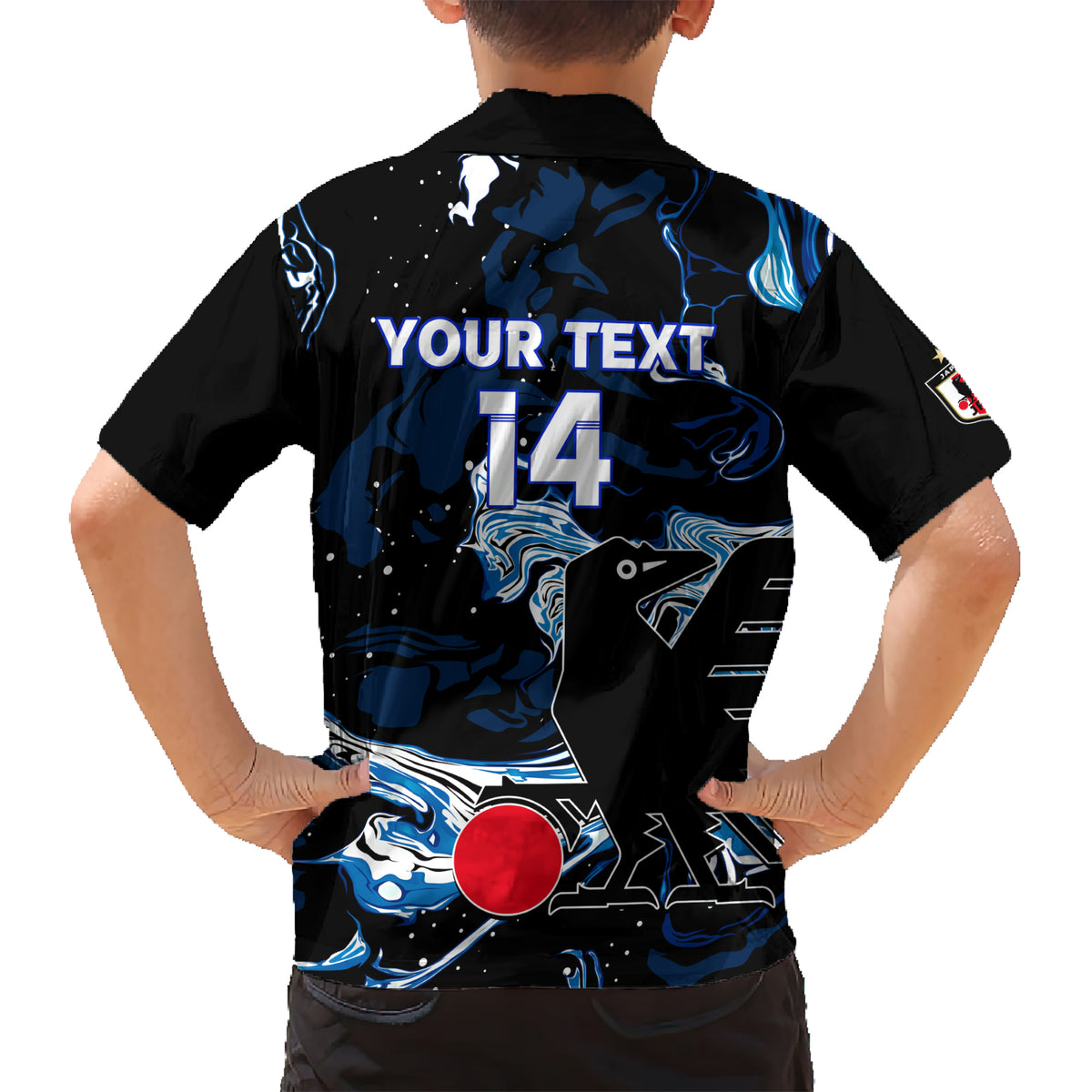 Custom Japan Football Family Matching Short Sleeve Bodycon Dress and Hawaiian Shirt 2024 Nadeshiko Go Champions - Wonder Print Shop