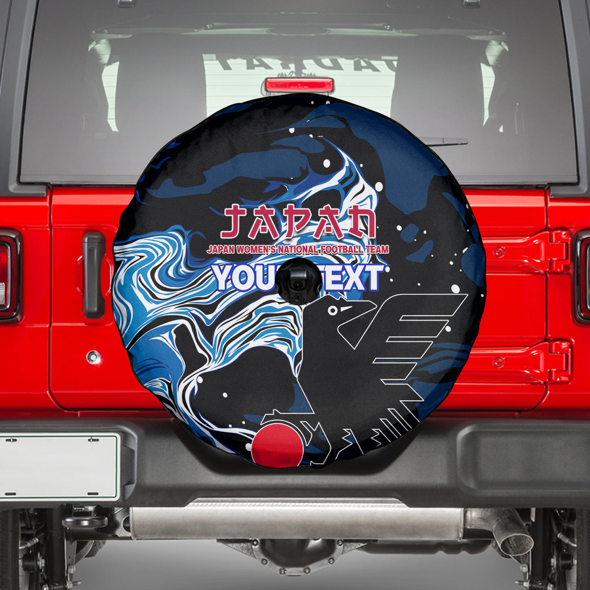 Custom Japan Football Spare Tire Cover 2024 Nadeshiko Go Champions - Wonder Print Shop