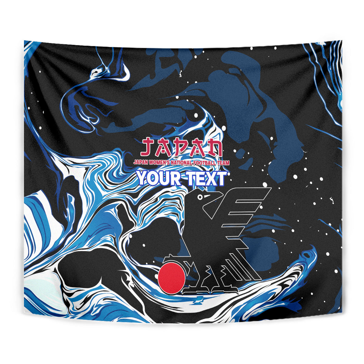 Custom Japan Football Tapestry 2024 Nadeshiko Go Champions - Wonder Print Shop