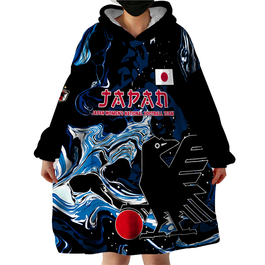 Custom Japan Football Wearable Blanket Hoodie 2024 Nadeshiko Go Champions - Wonder Print Shop