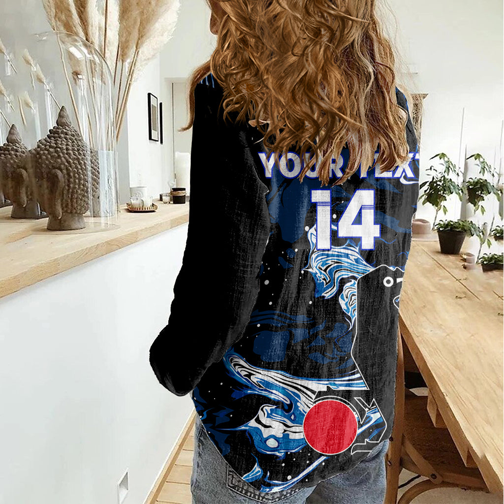 Custom Japan Football Women Casual Shirt 2024 Nadeshiko Go Champions - Wonder Print Shop