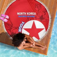 Custom North Korea Football Beach Blanket 2024 Go Eastern Azaleas Magnolia Flowers - Wonder Print Shop