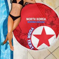 Custom North Korea Football Beach Blanket 2024 Go Eastern Azaleas Magnolia Flowers - Wonder Print Shop