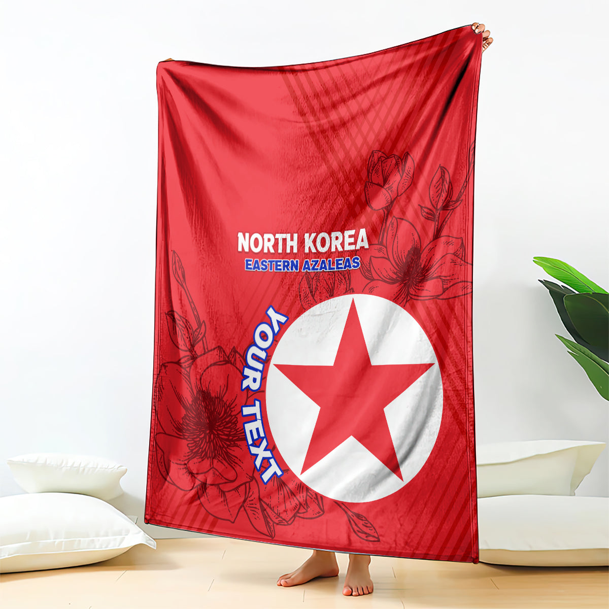 custom-north-korea-football-blanket-2024-go-eastern-azaleas-magnolia-flowers