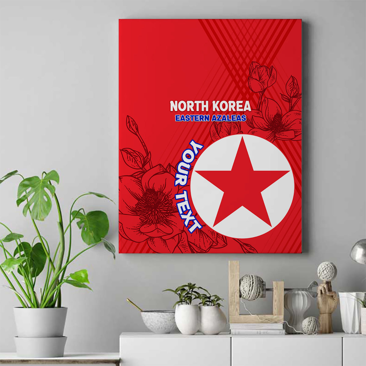 custom-north-korea-football-canvas-wall-art-2024-go-eastern-azaleas-magnolia-flowers
