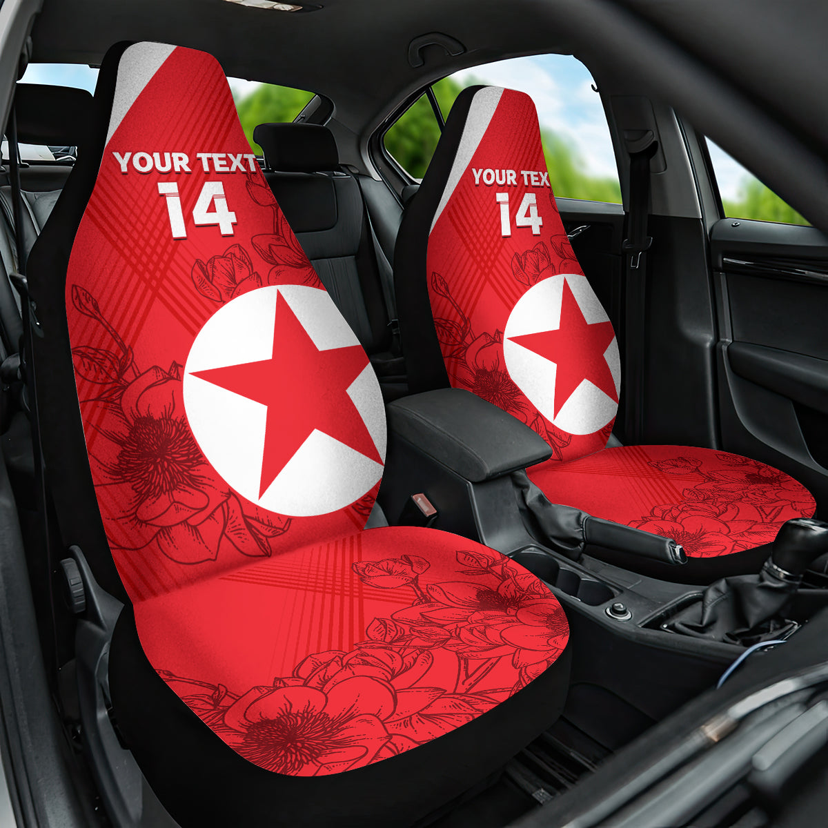 custom-north-korea-football-car-seat-cover-2024-go-eastern-azaleas-magnolia-flowers