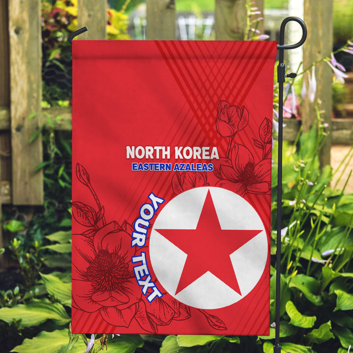 custom-north-korea-football-garden-flag-2024-go-eastern-azaleas-magnolia-flowers
