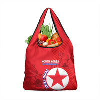 Custom North Korea Football Grocery Bag Go Eastern Azaleas Magnolia Flowers
