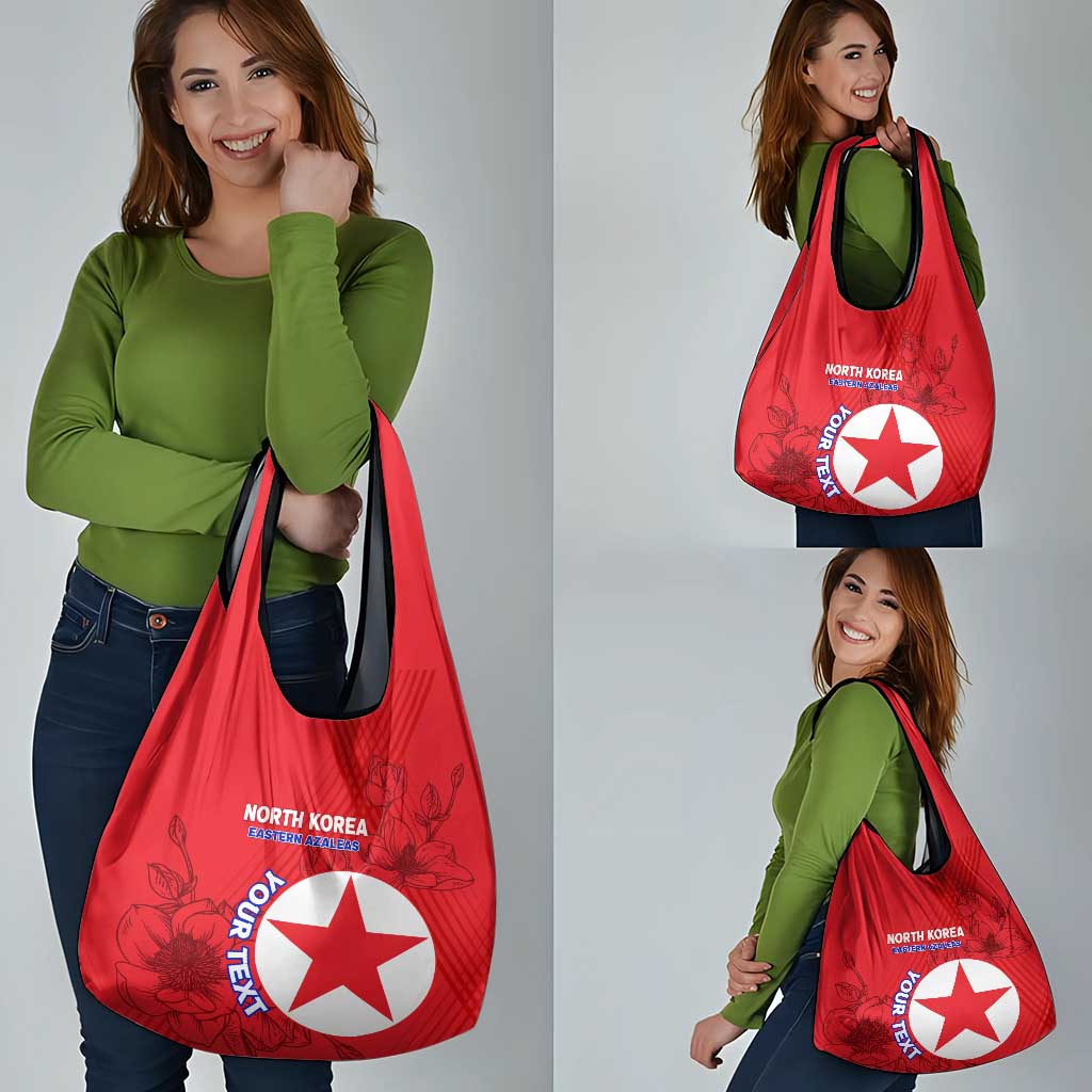 Custom North Korea Football Grocery Bag Go Eastern Azaleas Magnolia Flowers