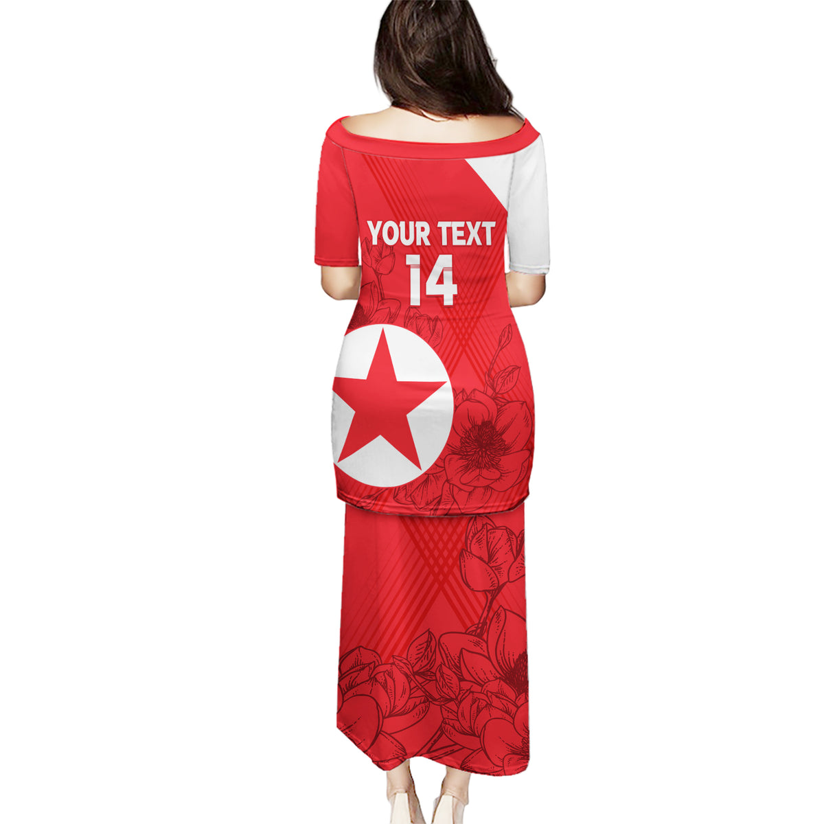 Custom North Korea Football Puletasi 2024 Go Eastern Azaleas Magnolia Flowers - Wonder Print Shop