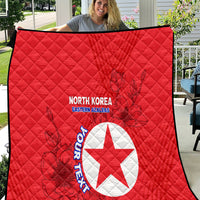 Custom North Korea Football Quilt 2024 Go Eastern Azaleas Magnolia Flowers - Wonder Print Shop