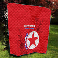 Custom North Korea Football Quilt 2024 Go Eastern Azaleas Magnolia Flowers - Wonder Print Shop