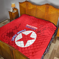 Custom North Korea Football Quilt 2024 Go Eastern Azaleas Magnolia Flowers - Wonder Print Shop