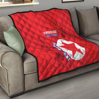 Custom North Korea Football Quilt 2024 Go Eastern Azaleas Magnolia Flowers - Wonder Print Shop