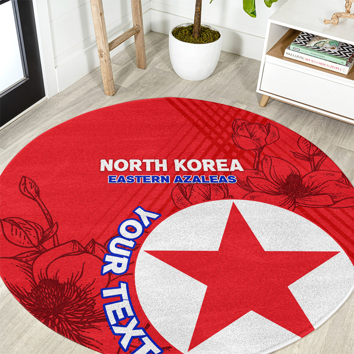 custom-north-korea-football-round-carpet-2024-go-eastern-azaleas-magnolia-flowers