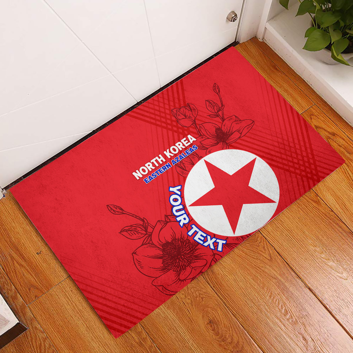 custom-north-korea-football-rubber-doormat-2024-go-eastern-azaleas-magnolia-flowers