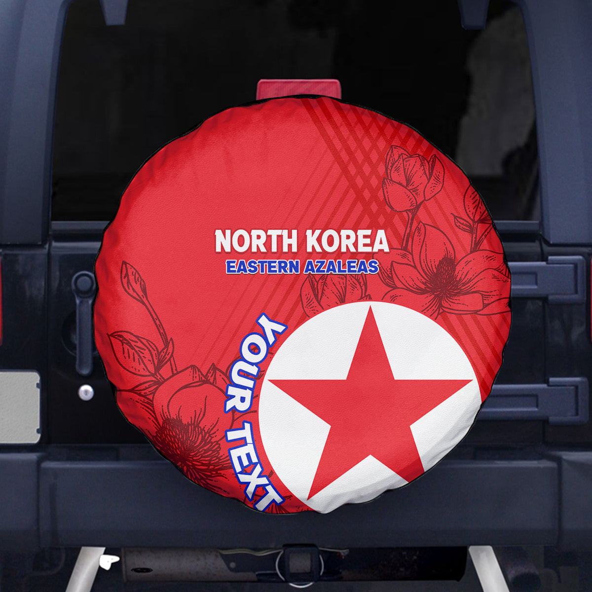custom-north-korea-football-spare-tire-cover-2024-go-eastern-azaleas-magnolia-flowers