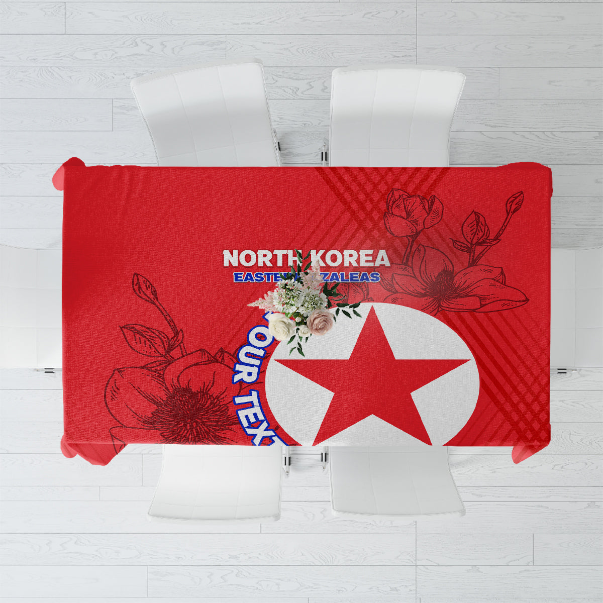 custom-north-korea-football-tablecloth-2024-go-eastern-azaleas-magnolia-flowers
