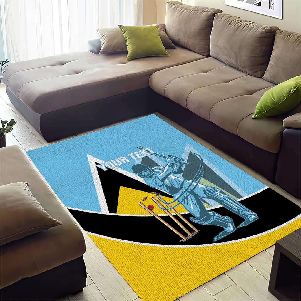 Custom Saint Lucia Cricket Area Rug Go Champions - National Color - Wonder Print Shop
