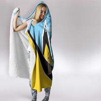 Custom Saint Lucia Cricket Hooded Blanket Go Champions - National Color - Wonder Print Shop