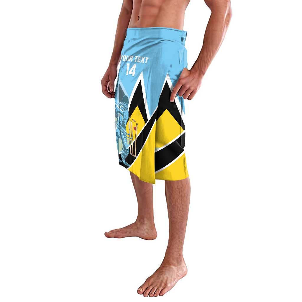 Custom Saint Lucia Cricket Lavalava Go Champions - National Color - Wonder Print Shop