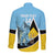 Custom Saint Lucia Cricket Long Sleeve Button Shirt Go Champions - National Color