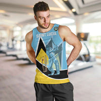 Custom Saint Lucia Cricket Men Tank Top Go Champions - National Color - Wonder Print Shop
