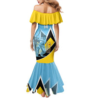 Custom Saint Lucia Cricket Mermaid Dress Go Champions - National Color - Wonder Print Shop
