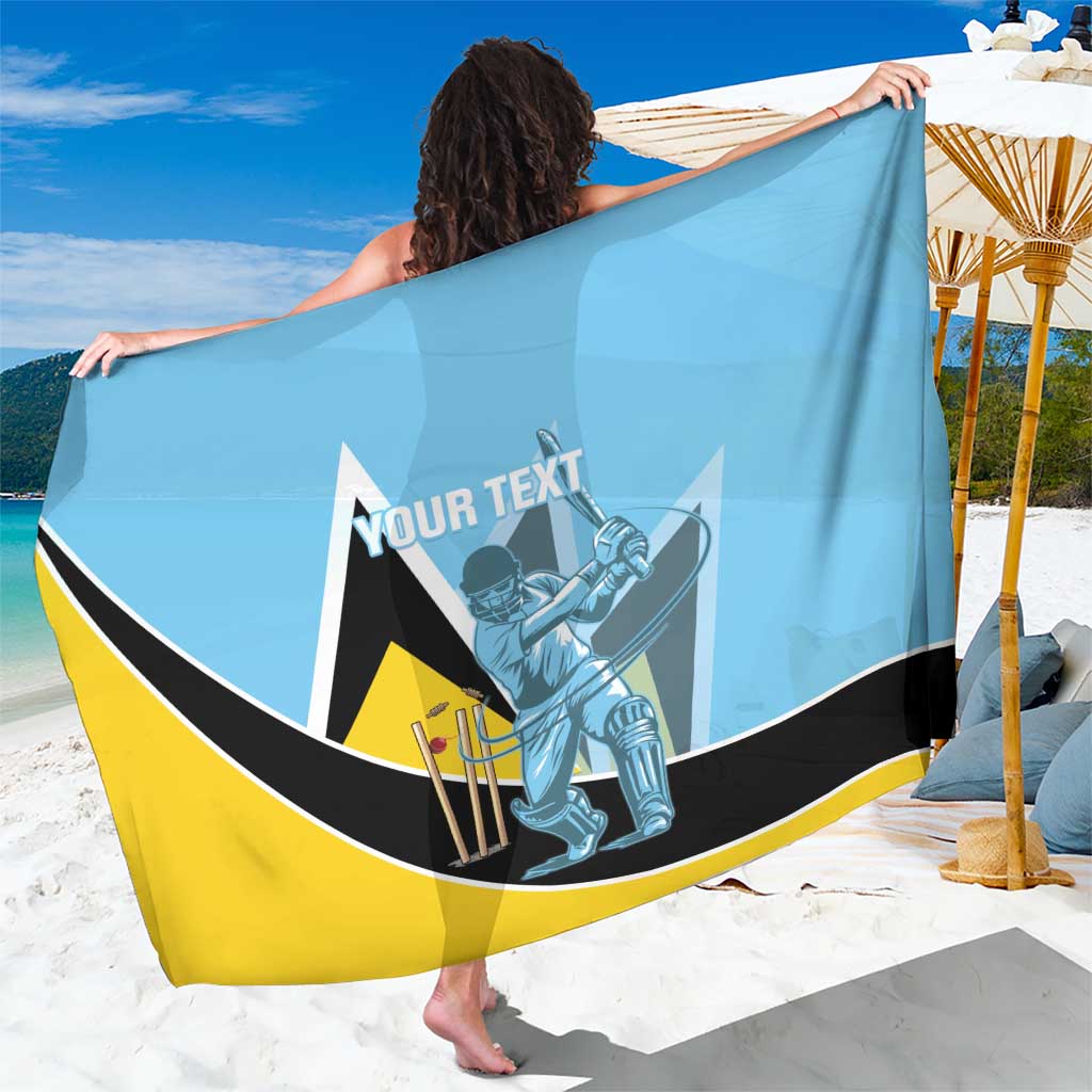 Custom Saint Lucia Cricket Sarong Go Champions - National Color - Wonder Print Shop