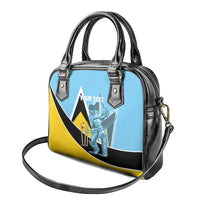 Custom Saint Lucia Cricket Shoulder Handbag Go Champions - National Color - Wonder Print Shop