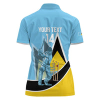 Custom Saint Lucia Cricket Women Polo Shirt Go Champions - National Color - Wonder Print Shop