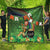 Happy Saint Patrick's Day Quilt Leprechaun With Irish Harp - Shamrock Pattern - Wonder Print Shop